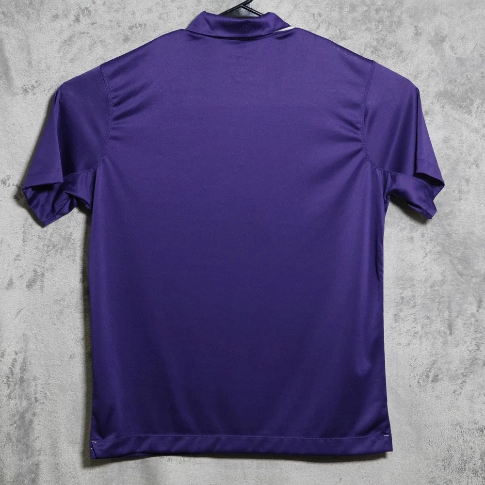 Nike TCU Polo Shirt Mens Large Purple Dri-Fit Horned Frogs Golf NCAA Football